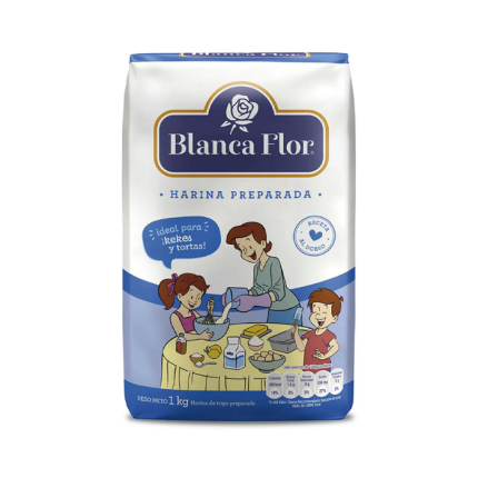 Harina de Trigo Preparada BLANCA FLOR Bolsa 1Kg