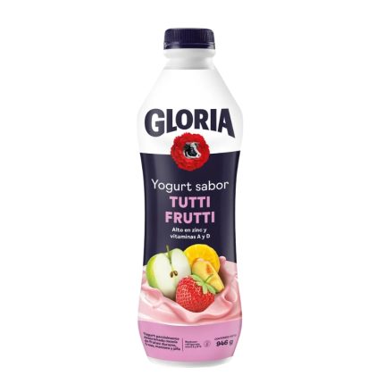 Yogurt Parcialmente Descremado GLORIA Tutti Frutti Botella 946g