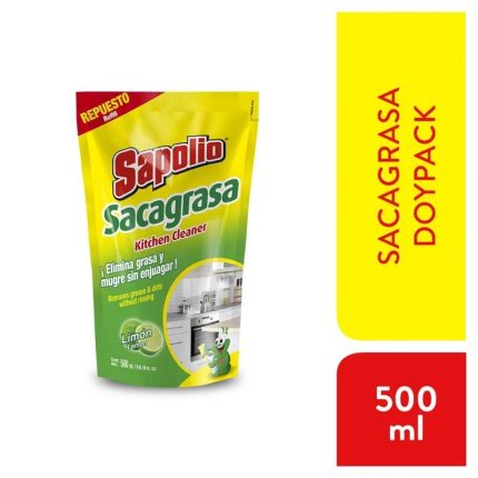 Sacagrasa Cocina Sapolio Limón Doypack 500 mL