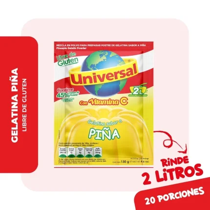 Gelatina Universal de Piña Sobre 130g
