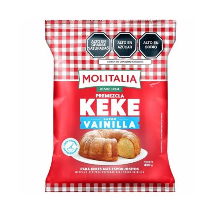 Premezcla MOLITALIA Keke de Vainilla Bolsa 450g