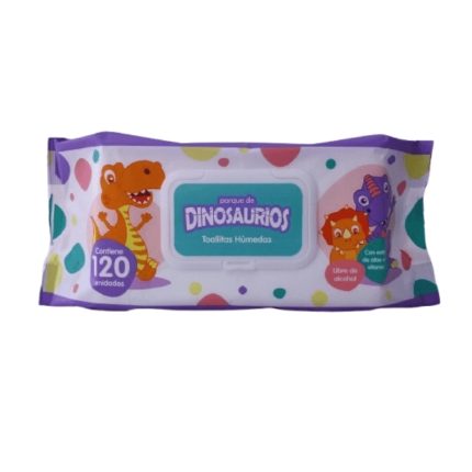 Dinosaurios Toallitas Húmedas Bolsa 120und