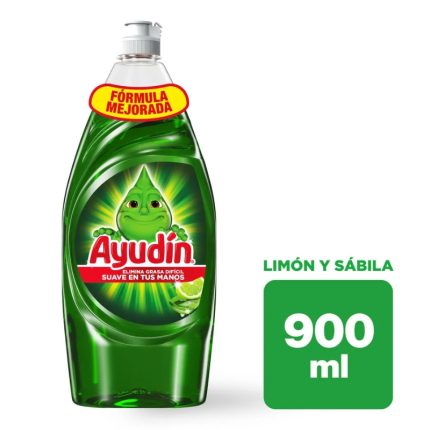 Lavavajillas Líquido Ayudín Limón y Sábila 900ml