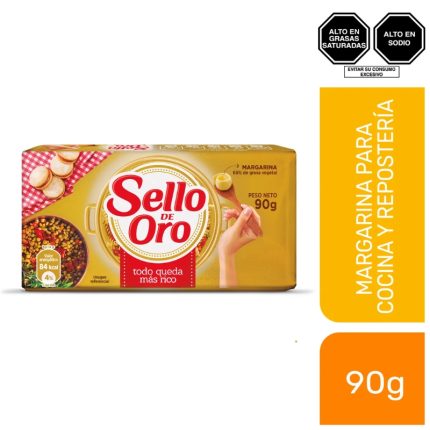 Margarina en Barra Sello de Oro Empaque 90 g