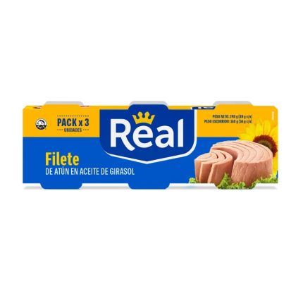 Tripack Filete Atún en Aceite Real 80g
