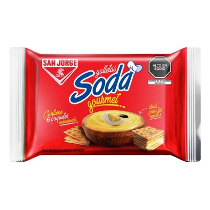 Galleta Soda Gourmet San Jorge Paquete 41.6 g Pack 6 unid