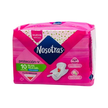NOSOTRAS TOALLAS ALAS TELA GEL X 10 UN