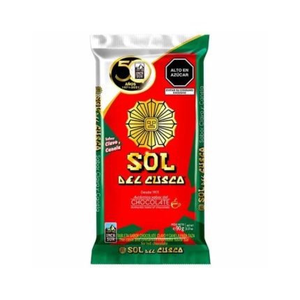 Chocolate para Taza SOL DEL CUSCO Canela y Clavo Tableta 90g