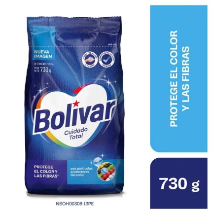 Detergente en Polvo Bolívar Cuidado Total Floral 730g