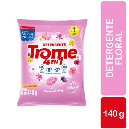 Detergente en Polvo TROME Ternura Floral Bolsa 140g