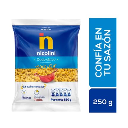 Pasta Nicolini Codo Chico Bolsa 250 g