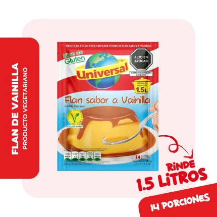 Flan Universal Sabor a Vainilla Bolsa 150 g